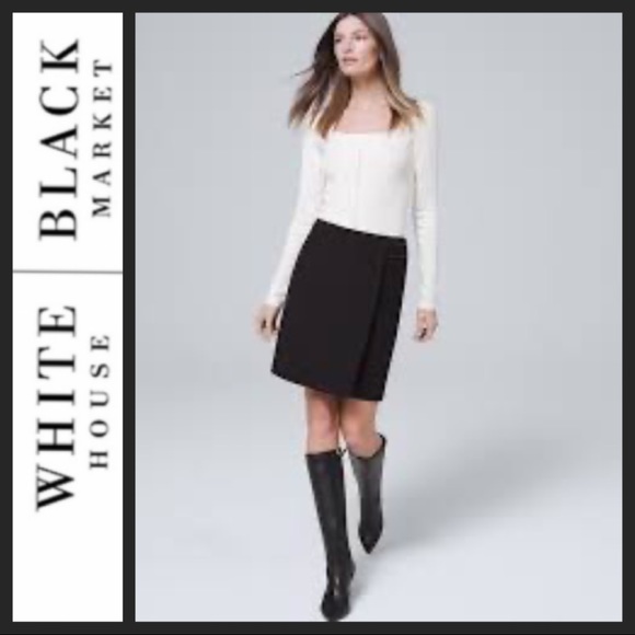 NWT WHBM Faux-Wrap Boot Skirt - Picture 2 of 11